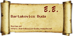 Bartakovics Buda névjegykártya